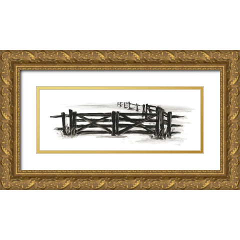 European Farm Collection XII Gold Ornate Wood Framed Art Print with Double Matting by Harper, Ethan