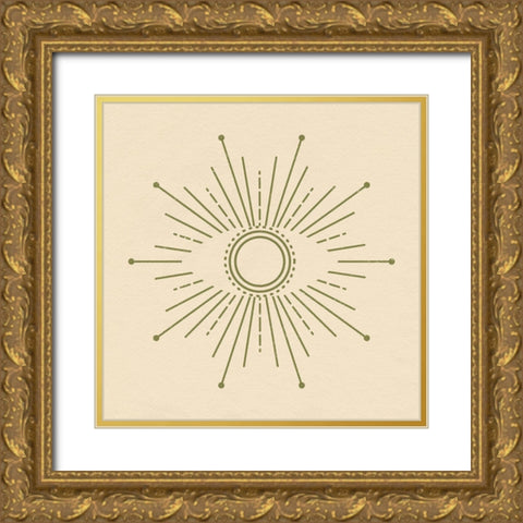 Eye Symbol II Gold Ornate Wood Framed Art Print with Double Matting by Barnes, Victoria