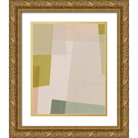 Overlapping Planes II Gold Ornate Wood Framed Art Print with Double Matting by Barnes, Victoria