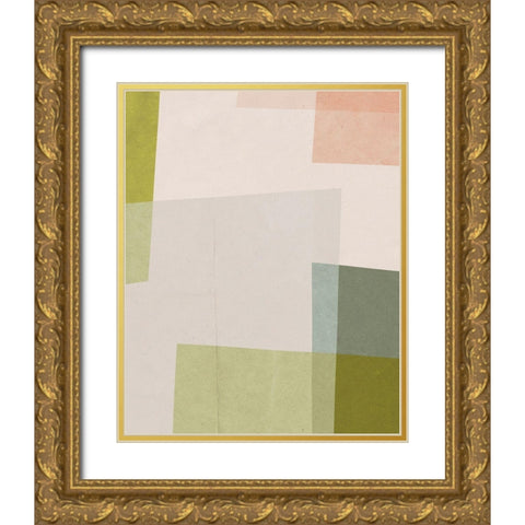 Overlapping Planes III Gold Ornate Wood Framed Art Print with Double Matting by Barnes, Victoria