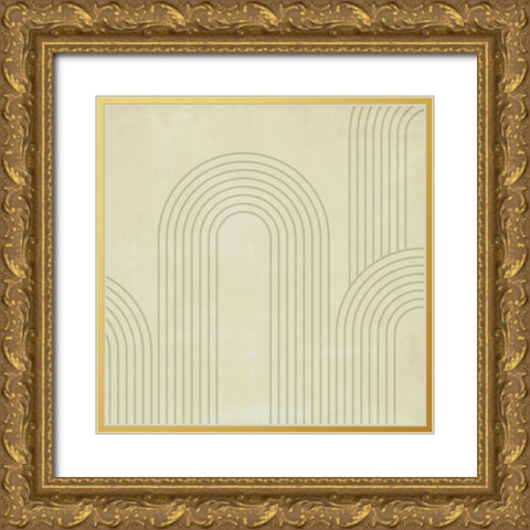 Sage Arches II Gold Ornate Wood Framed Art Print with Double Matting by Barnes, Victoria