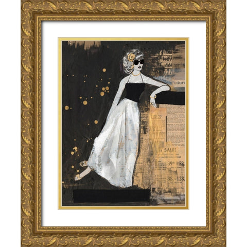 Glamour II Gold Ornate Wood Framed Art Print with Double Matting by Longley, Alicia