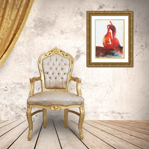 Optimistic I Gold Ornate Wood Framed Art Print with Double Matting by Combs, Joyce