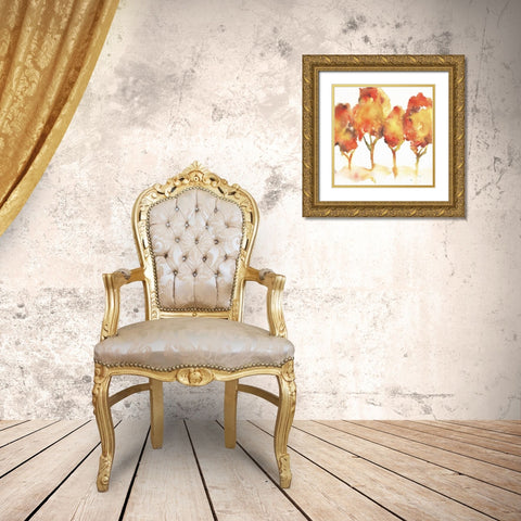 Golden Forest Gold Ornate Wood Framed Art Print with Double Matting by Combs, Joyce