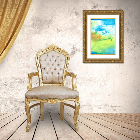 Southern Bliss II Gold Ornate Wood Framed Art Print with Double Matting by Combs, Joyce
