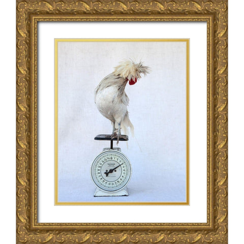 Rod on Scale Gold Ornate Wood Framed Art Print with Double Matting by Soderman, Tania