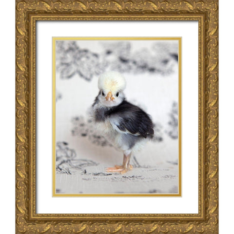 Tulip Gold Ornate Wood Framed Art Print with Double Matting by Soderman, Tania