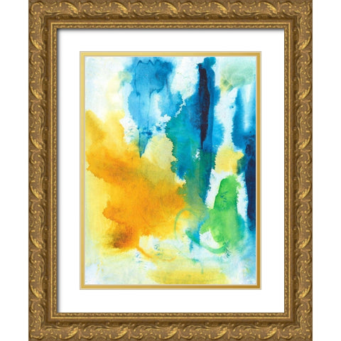 Summer Skies II Gold Ornate Wood Framed Art Print with Double Matting by Combs, Joyce