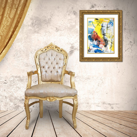 Step Out I Gold Ornate Wood Framed Art Print with Double Matting by Combs, Joyce
