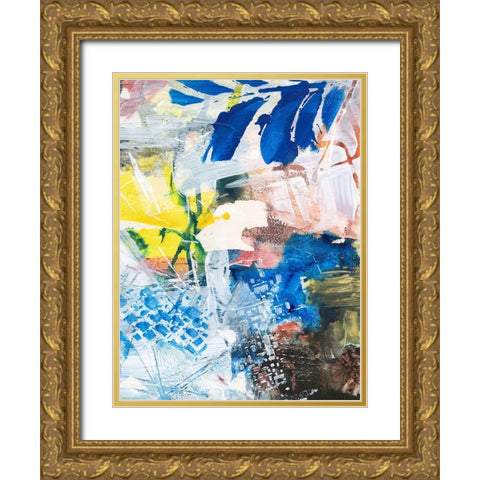 Step Out III Gold Ornate Wood Framed Art Print with Double Matting by Combs, Joyce