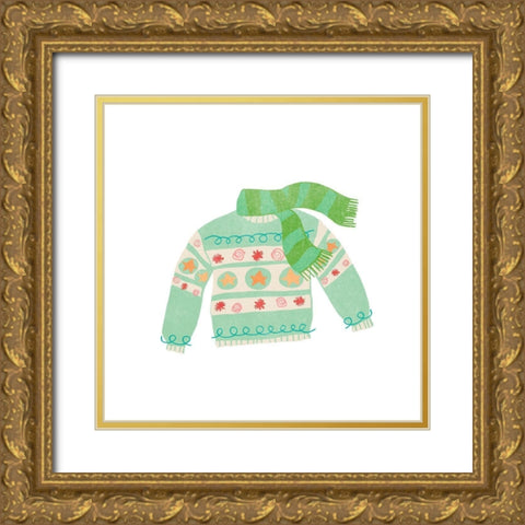 Tacky Sweaters I Gold Ornate Wood Framed Art Print with Double Matting by Vess, June Erica
