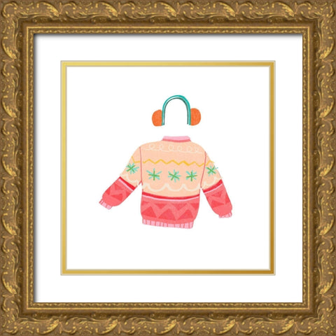 Tacky Sweaters II Gold Ornate Wood Framed Art Print with Double Matting by Vess, June Erica