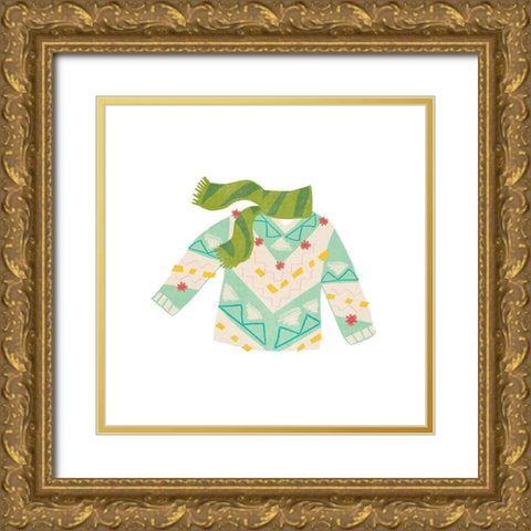 Tacky Sweaters IV Gold Ornate Wood Framed Art Print with Double Matting by Vess, June Erica