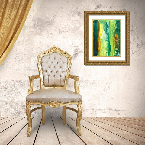 The Falls I Gold Ornate Wood Framed Art Print with Double Matting by Combs, Joyce