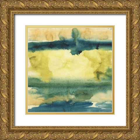 Watercolor Horizon II Gold Ornate Wood Framed Art Print with Double Matting by Combs, Joyce