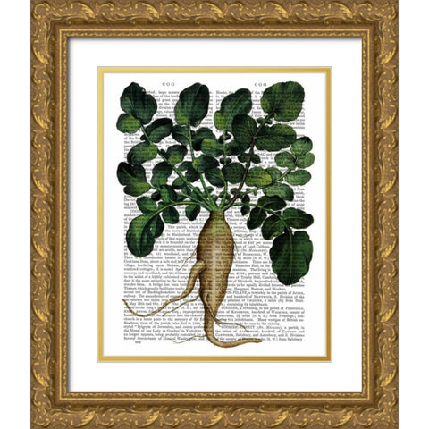 Parsnip 1 Gold Ornate Wood Framed Art Print with Double Matting by Fab Funky