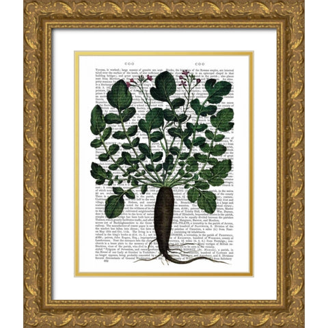 Parsnip 4 Gold Ornate Wood Framed Art Print with Double Matting by Fab Funky