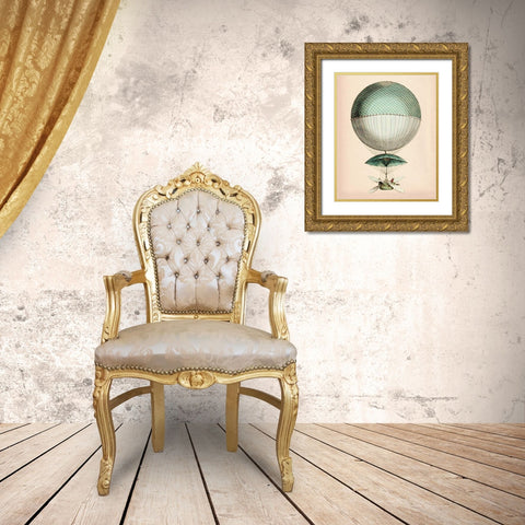 Vaisseau Volant Gold Ornate Wood Framed Art Print with Double Matting by Fab Funky