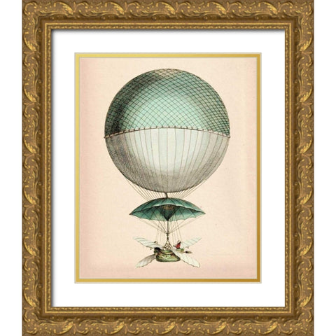 Vaisseau Volant Gold Ornate Wood Framed Art Print with Double Matting by Fab Funky