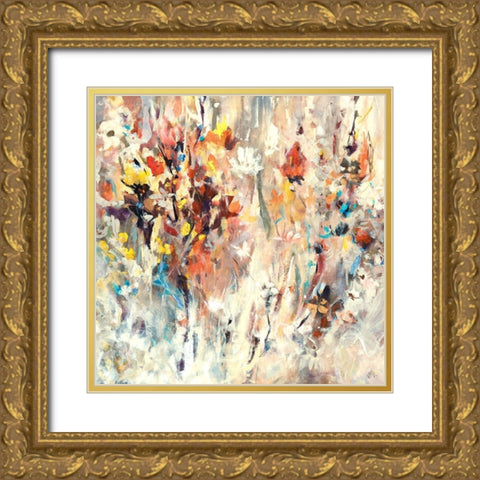 Courtyard Gold Ornate Wood Framed Art Print with Double Matting by Maas, Jodi