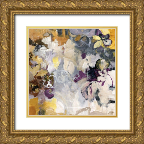 Orchid Pattern Gold Ornate Wood Framed Art Print with Double Matting by Maas, Jodi