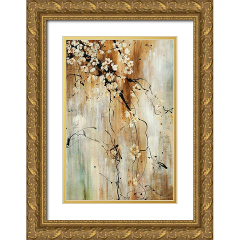 Sweet Pea Gold Ornate Wood Framed Art Print with Double Matting by Drotar, Rikki