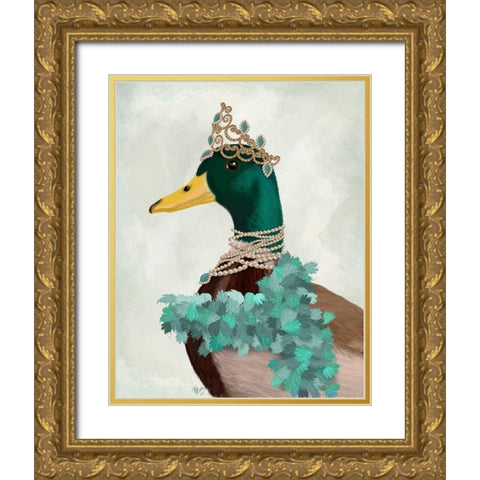 The Right Honourable Lady D Gold Ornate Wood Framed Art Print with Double Matting by Fab Funky