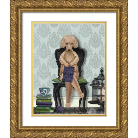Captive Audience Gold Ornate Wood Framed Art Print with Double Matting by Fab Funky