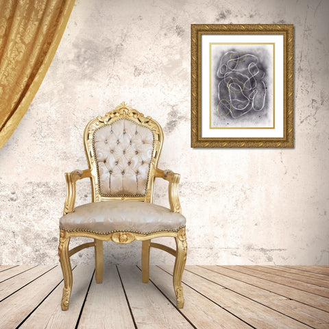 Pell Mell II Gold Ornate Wood Framed Art Print with Double Matting by Lam, Vanna