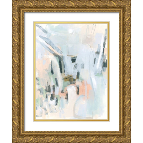 Rhythm Steppe II Gold Ornate Wood Framed Art Print with Double Matting by Vess, June Erica