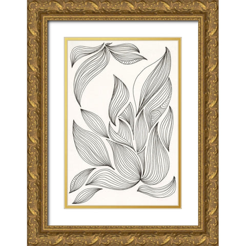 Giddy II Gold Ornate Wood Framed Art Print with Double Matting by Moore, Regina