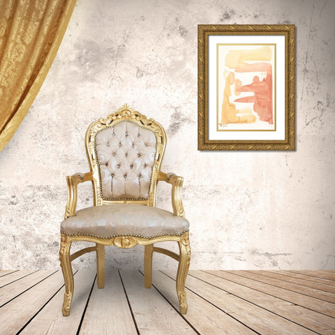 Desert Tint II Gold Ornate Wood Framed Art Print with Double Matting by Moore, Regina