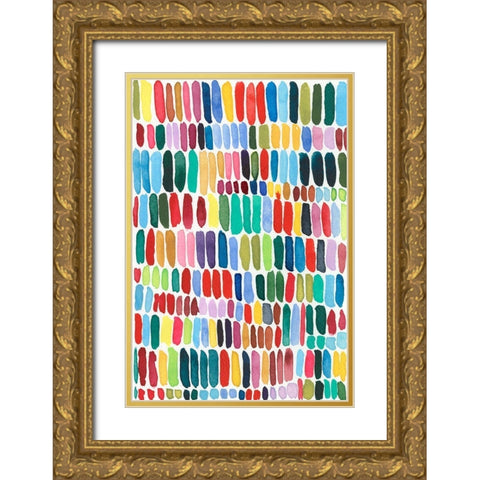 Rainbow Marks II Gold Ornate Wood Framed Art Print with Double Matting by Moore, Regina