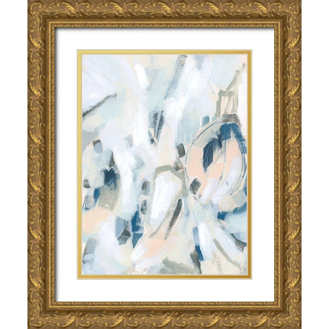 Blue Notes III Gold Ornate Wood Framed Art Print with Double Matting by Vess, June Erica