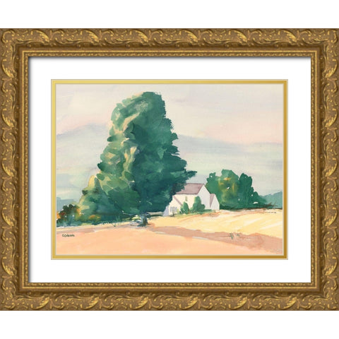 Summer Time Gold Ornate Wood Framed Art Print with Double Matting by Calcasola, Stephen