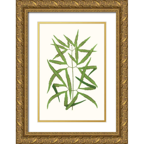 Collected Leaves XII Gold Ornate Wood Framed Art Print with Double Matting by Vision Studio