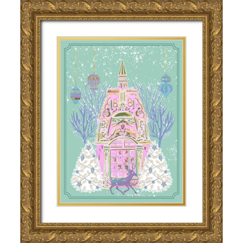 Winter Holidays I Gold Ornate Wood Framed Art Print with Double Matting by Wang, Melissa