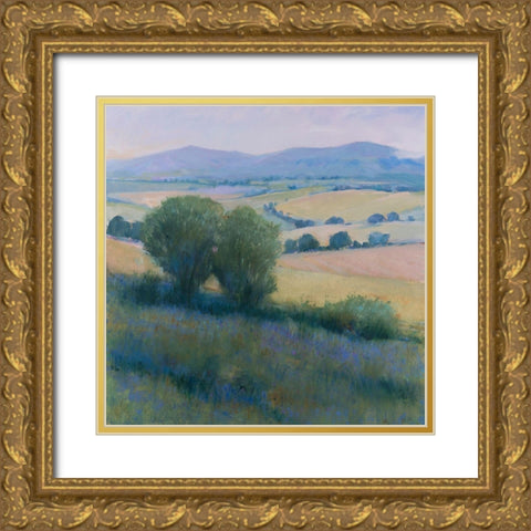 Lavender Hillside I Gold Ornate Wood Framed Art Print with Double Matting by OToole, Tim