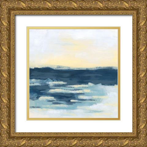 Golden Surf II Gold Ornate Wood Framed Art Print with Double Matting by Vess, June Erica