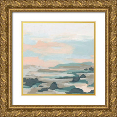 Stone Marsh Vista I Gold Ornate Wood Framed Art Print with Double Matting by Vess, June Erica