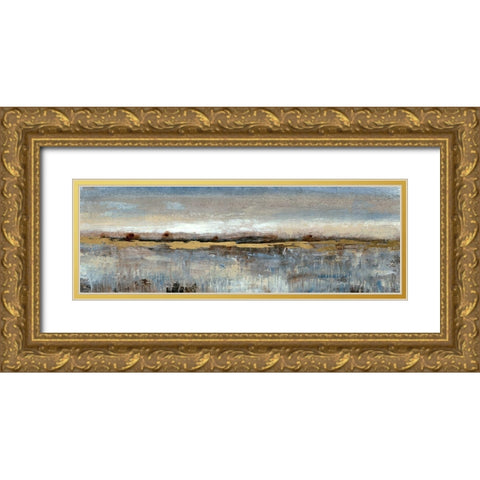 Embellished Grey Mist II Gold Ornate Wood Framed Art Print with Double Matting by OToole, Tim
