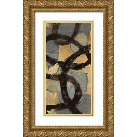 Gilded Links II Gold Ornate Wood Framed Art Print with Double Matting by Goldberger, Jennifer