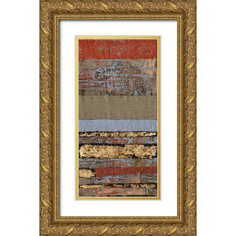 Embellished Wax Textures II Gold Ornate Wood Framed Art Print with Double Matting by Goldberger, Jennifer