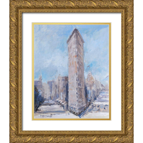 Flatiron Gold Ornate Wood Framed Art Print with Double Matting by Stevens, Allayn