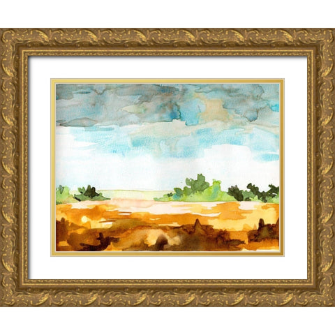 Open Skies I Gold Ornate Wood Framed Art Print with Double Matting by McCreery, Paul