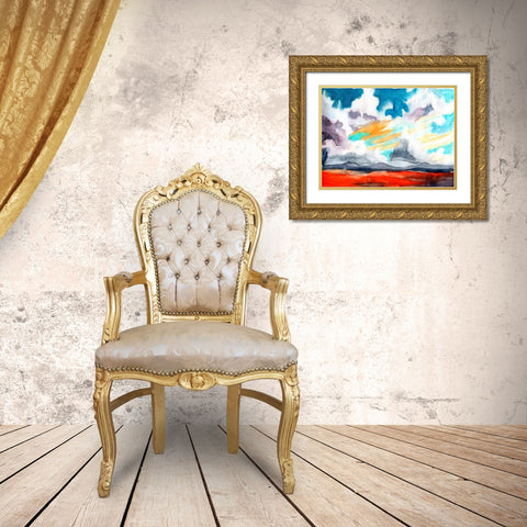 Open Skies IV Gold Ornate Wood Framed Art Print with Double Matting by McCreery, Paul