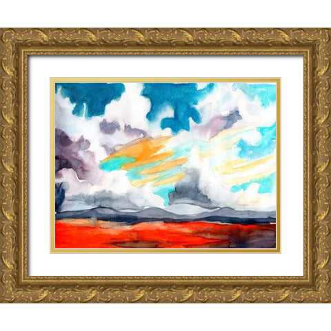 Open Skies IV Gold Ornate Wood Framed Art Print with Double Matting by McCreery, Paul