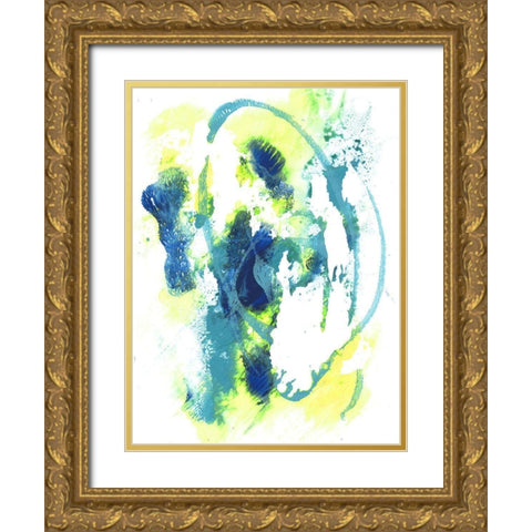 Positive Vibes I Gold Ornate Wood Framed Art Print with Double Matting by Combs, Joyce