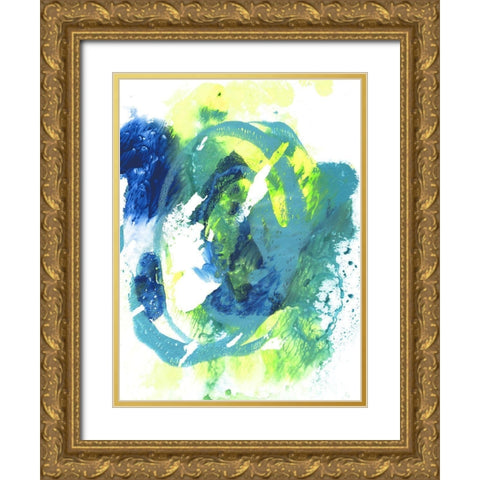 Positive Vibes II Gold Ornate Wood Framed Art Print with Double Matting by Combs, Joyce