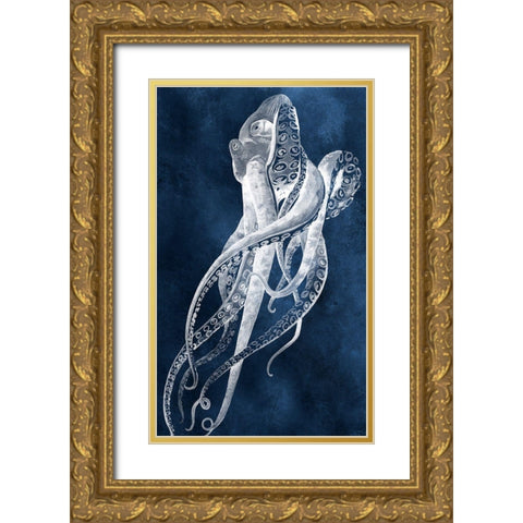 Octopus Sway I Gold Ornate Wood Framed Art Print with Double Matting by Popp, Grace